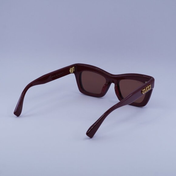 Gucci GG1773SA 002 Sunglasses Burgundy Cay Eye Frame, Brown Lenses - Picture 11 of 12